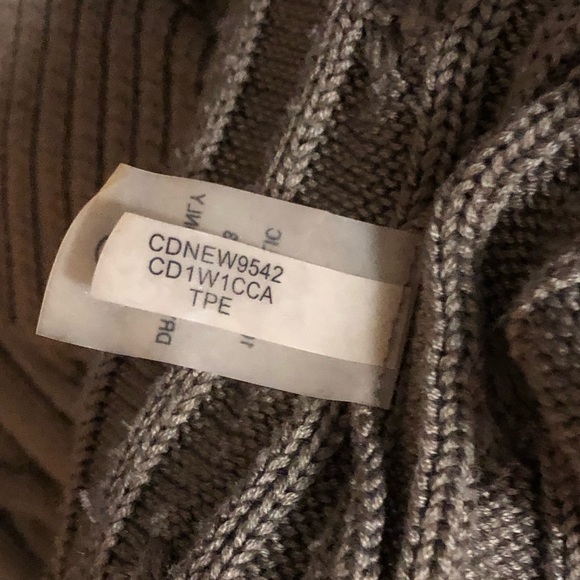 Calvin Klein Sleeveless Shawl Collar Lt Brown Cable Knit Sweater Dress Size S/P - Picture 6 of 6